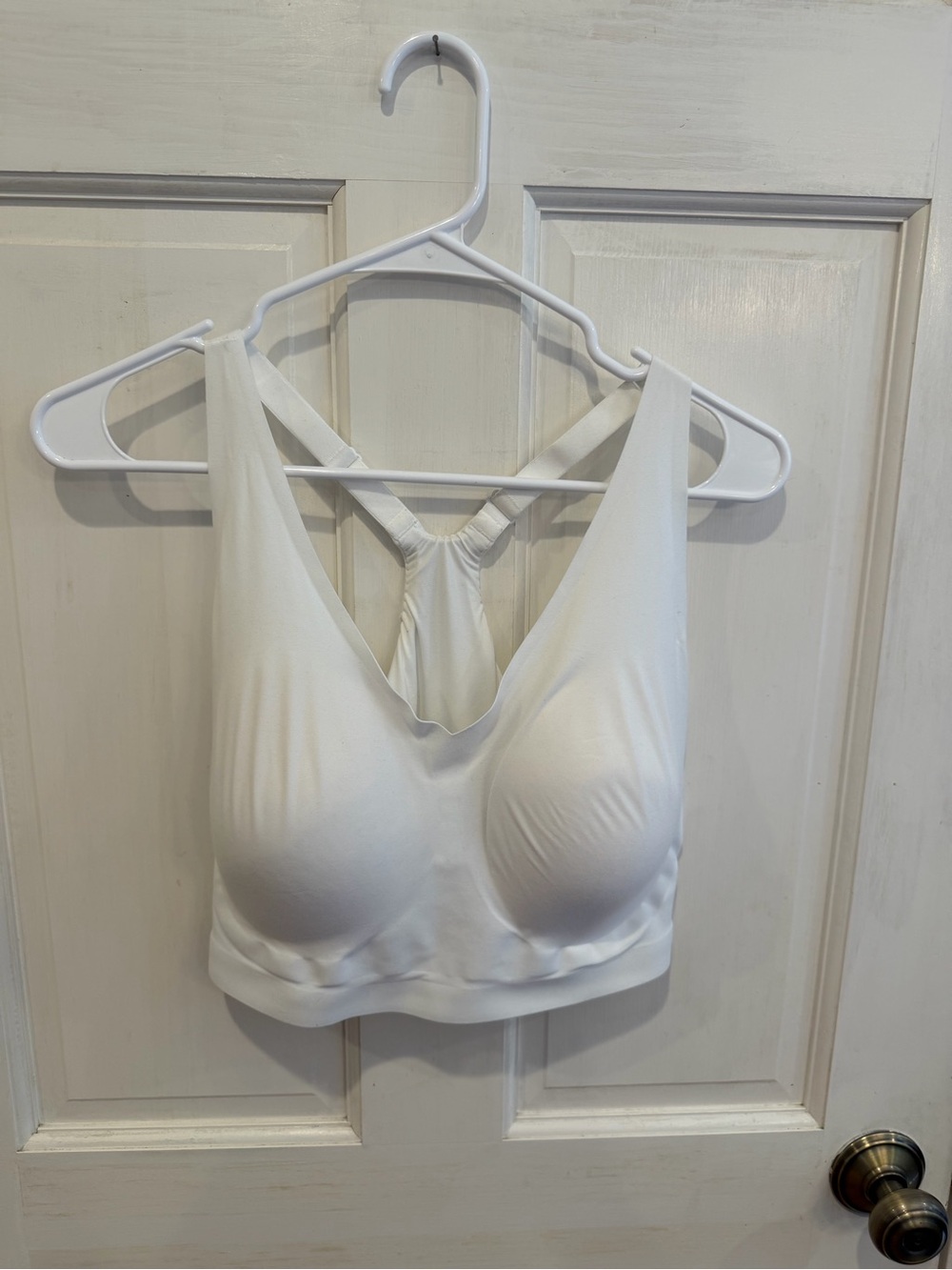 Soma White Enbliss Racerback Bra- Lightly Padded Wireless- Size XXXL